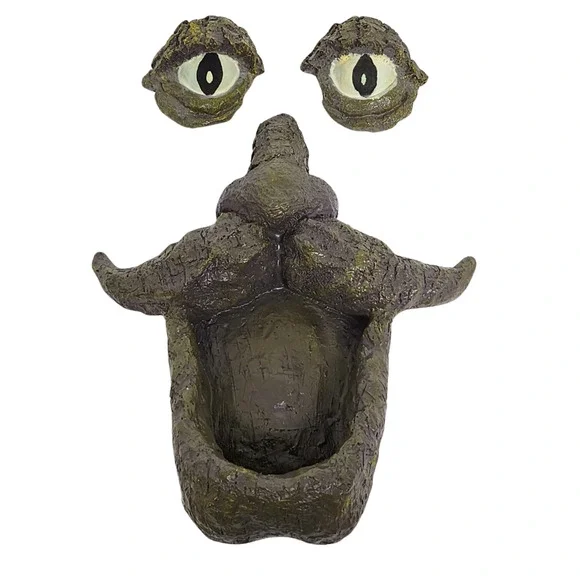 3 Pieces Bird Feeder Hand Painted Fun Outdoor Decor w/ Glow in The Dark Eyes - Picture 1 of 12